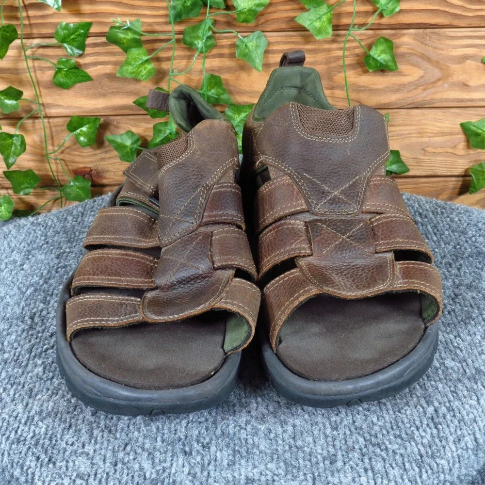 Rockport Rocklake Mens Fisherman Sandals‎ Size 12 Casual Outdoor Brown Leather